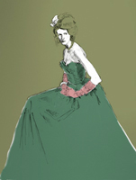 vintage fahion drawing